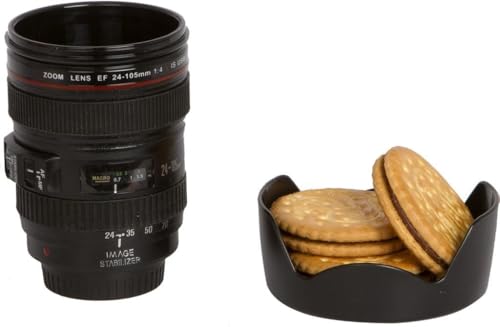ROCKING GIFTS Taza Mug Desayuno Con Forma Objetivo Cámara De Fotos 18 cm Para Café Té Regalo Fotógrafos Original Vasija Con Tapa ROCKING GIFTS Taza Mug Desayuno Con Forma Objetivo Cámara De Fotos 18 cm Para Café Té Regalo Fotógrafos Original Vasija Con Tapa