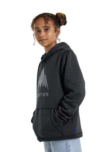 Burton Kids' Oak Pullover Hoodie, True Black Heather, XS3
