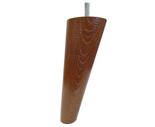 Margot Vintage Compass Set of 4 Base Feet, Cherry Wood, 20 x 7 x 7 cm, Teinte Merisier, 7 x 7 x 20 cm - Image 3