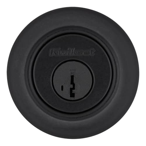 Kwikset 96600-743 660 Deadbolt Deadbolt Lock, Matte Black Round Exterior Keyed Front Entry Door thumb #1