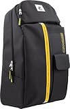Cressi seit 1946- Leon Backpack-Unisex Rucksack mit Tasche für Maske/Schwimmbrille/Schnorchel, für einen kurze Tauchgang oder eine Trainingseinheit im Fitnessstudio oder Studium, Schwartz/Gelb, 22 l