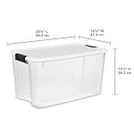 Sterilite 4 Pack Ultra Latching Box, Storage Bins with Lids, Clear Plastic, 70 Quart - Heavy-Duty Organizing Containers for Closet, Bathroom, and Office - Image 3