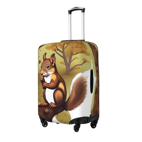 Luggage Suitcase Cover Protector, Printed Nut-eating squirrel Luggage Covers for Suitcase, Baggage Covers Fits 18-32 Inch Luggage2