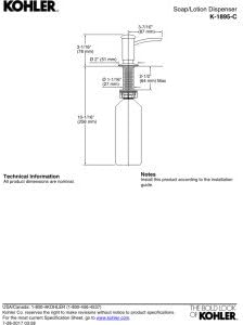 Miniatura 3 de Kohler despachador de jabón o loción con diseño contemporáneo, 1895-C-VS