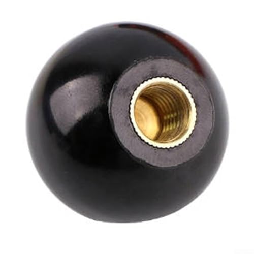 UrbanHui Machine Tool Handle Ball Nut with Bakelite Ball and Brass Core, Black or Red, Smooth Precision Control for Industries(M5-20Black)