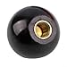 UrbanHui Machine Tool Handle Ball Nut with Bakelite Ball and Brass Core, Black or Red, Smooth Precision Control for Industries(M12-40Black)