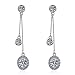 Produktbild 1CT Moissanite Lange Tropfen-Ohrringe für Frauen 925 Sterling Silber Brilliant Lab Diamond Bräute Brautjungfer baumelnde Ohrringe