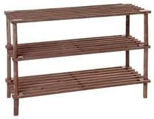 Dark and Natural 4-Tier 3-Tier 2-Tier Wooden Shoe Shelf Storage Organizer Entryway Shoe rack, Home Shelf Storage Cabinet for Shoes. (3-Tier shoe rack (58 x 26 x 48.5cm), Dark)