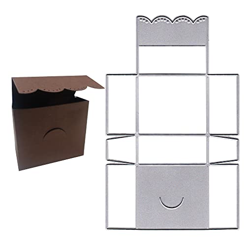 ABTOLS Metal 3D Box Cutting Dies for Card Making, Custom Square Box Die Cuts Frame Dies Flower Mould for Card Scrapbooking and DIY Craft Album Paper Card Decor
