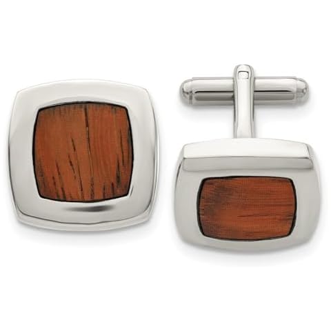 Boutons de manchette Chisel en bois et acier Cover