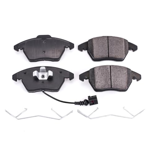 Image of PowerStop Front Brake Pads for Audi A3 2006-13 |A3 Quattro 2006-13 |TT 2008-10 |TT Quattro 2009-15 |Volkswagen Beetle 2012-19 - Z17 Ceramic Brake Pads with Installation Hardware, 17-1107
