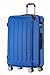 BEIBYE Zwillingsrollen Hardcase Reisekoffer Koffer Trolleys Hartschale in XL-L-M in 14 Farben (Diamondblau, Großer Koffer (76 cm))