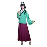 SBluuCosplay Women's Cosplay Green Top Red Skirt Hanfu Halloween Costume (Large)