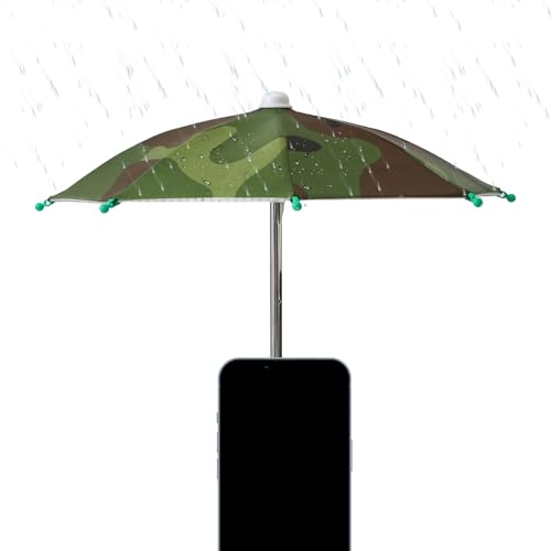 Phone Umbrella - Cell Phone Sun Shade | Suction Cup Sun Protection Mobile Umbrella | Tanning Shade Cover, Foldable Fun Smartphones Tanning Accessory For Travel Beach Outdoor Activities, Camouflage