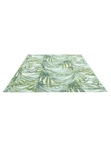 RugVista Areca, Dywan wewnętrzny i zewnętrzny, Nowoczesne, 300 x 400 cm, Prostokąt, Niski, Patio, Prać wyłącznie ręcznie, Odporne na promieniowanie UV, Zielony/Jasny Niebieski