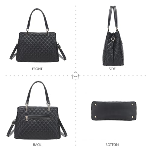 Image of Women's Purses Medium Top Handle Shoulder Hobo Tote Leather Handbag