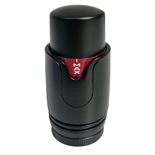 Myhomeware Têtes de radiateur thermostatiques 1 pièce – Tête TRV moderne pour radiateur thermostatique Tête de vanne de radiateur M30 x 1,5 (Noir mat)