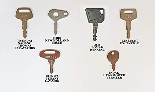 Keyman 16 Key Blanks Made to fit Heavy Equipment/Construction Ignitions 16 Key Blank Set