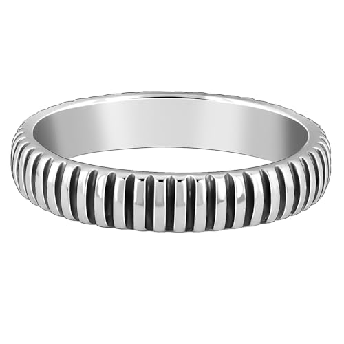 Image of GIVA 925 Oxidised Silver Modest Leader Ring For Him, Fixed Size| Gifts for Men & Boys | With Certificate of Authenticity and 925 Stamp | 6 Months Warranty
