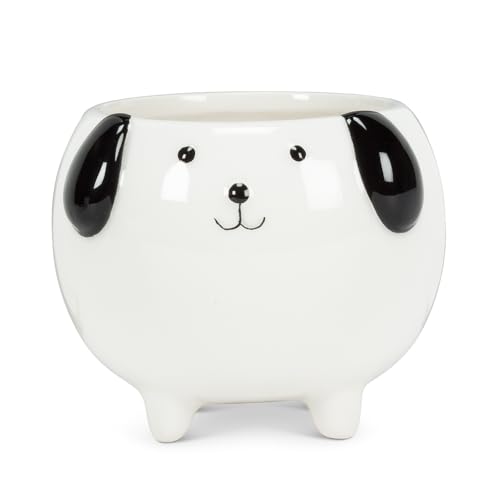 212 Main 3 in. Ceramic Dog Planter, White - Small