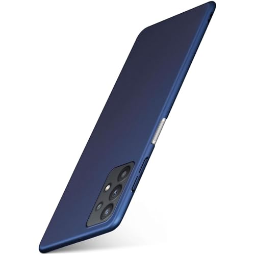 moex Funda ultrafina para Samsung Galaxy A32 5G, funda protectora con protección de cámara elevada, carcasa fina, carcasa trasera, funda fina para teléfono móvil, minimalista Alpha Case, azul metálico