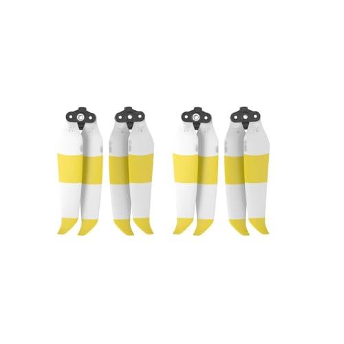 Hélices silencieuses 7238 pour drone DJl Air 2S lot de 2 paires d'accessoires bicolores jaune blanc