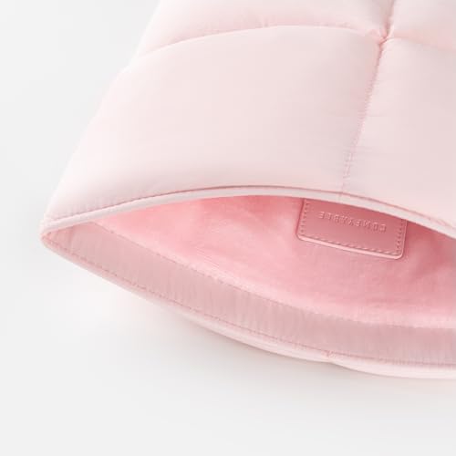 Image of Comfyable Puffy Laptop Sleeve 13 Inch 14 Inch, Quilted Puffer Laptop Carrying Case, Pillow Case Compatible with MacBook Air M4 2025 M3 M2 M1, MacBook Pro M5 M4 Pro /Max, Light Pink