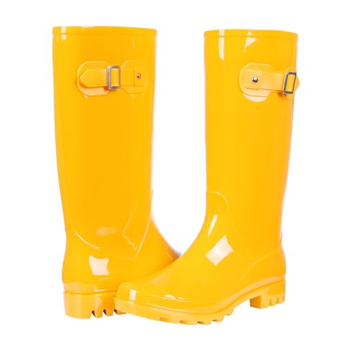 Image of Asgard Women's Tall Rain Boots Waterproof Knee High Rainboots Rubber Garden Boots