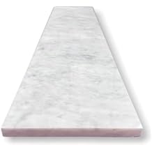 Tenedos Carrara Marble Threshold Tile Marble Saddle Honed Finish for Shower Curb, Doorway Floor Transition, Bathroom Vanity Backsplash, Window Sill, Custom Length and Width Thickness 0.75 inches