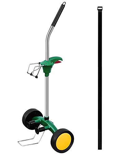 BRILAW Carrito para Plantas en Maceta, Brazo de Agarre Ajustable para macetas de jardín con Correa de sujeción