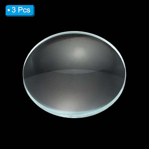 Image of PATIKIL 2 inch (50mm) Focal Length Double Convex Lens, 3 Pcs 30mm Diameter 5mm Height Glass Optically Polished Round Edges Lens for Physics Experiment, Clear