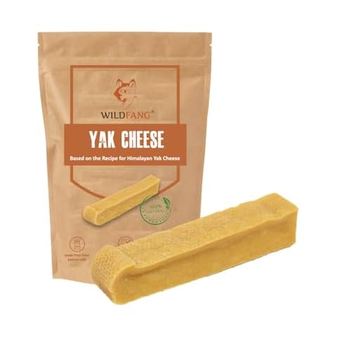 Wildfang® Yak Chews for Dogs, Chewing Bone Dog from Cow Milk - Hard Cheese Chewing Cheese for Dogs from Pasture Milk, Yak Himalaya Recipe, All Dog Sizes and Puppies, Himalaya Yak Dog Chewing Bone Cover