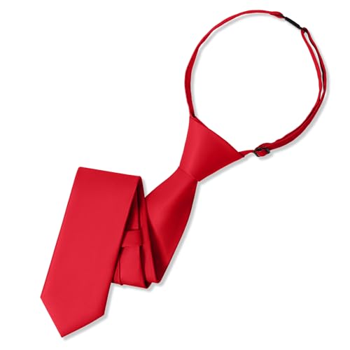 UETLRO - UETLRO Boys Red Solid Pre-Tied Adjustable Necktie for Ages 8-12 with Gift Box - Best Deal on Amazon