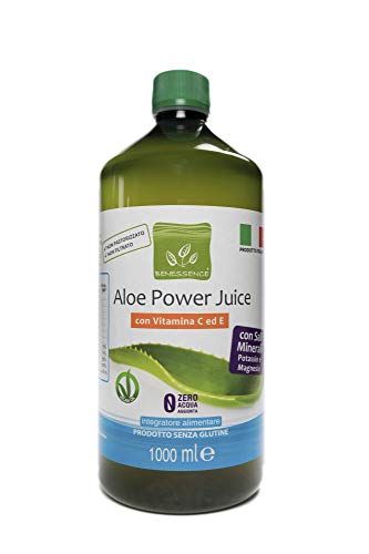 JUGO DE ALOE POWER: Jugo de Aloe Vera 96% + Vitaminas C y E + Potasio y Magnesio - 1L