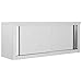 Produktbild vidaXL Wandhängeschrank mit Schiebetüren Gastro Hängeschrank Wandschrank Schrank Küchenschrank Oberschrank Küche 120x40x50cm Edelstahl