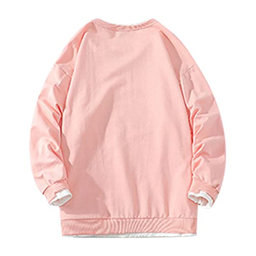 YHEGHT Moletom masculino casual patchwork com capuz manga comprida e bolso sem capuz aberto frontal