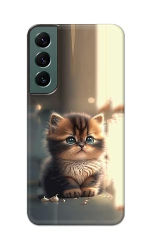 Image of Plastic Printfidaa Printed Hard Back Cover Case For Samsung Galaxy S22 5G Back Cover (Cute Cat) -112, Multicolor