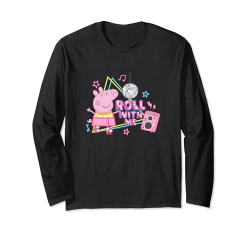 Peppa Pig t-shirt manches longues coton respirant motif disco pour enfants actifs