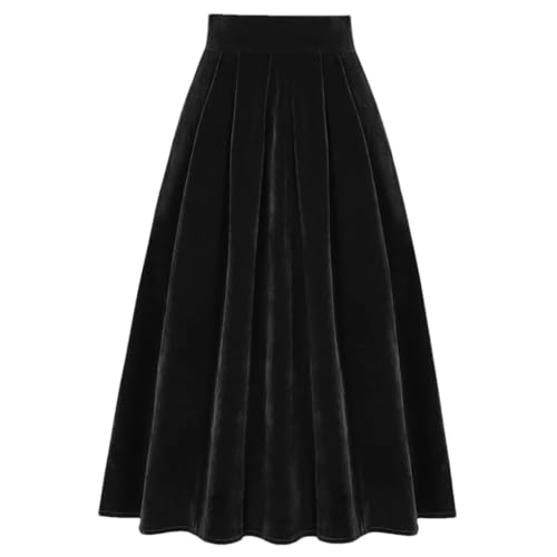 Jupe polaire noire vintage à poches parfaite pour les promenades d'hiver au chaud