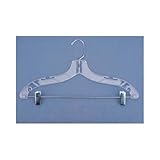 NAHANCO 500RC Heavy Weight Plastic Suit Hanger with Metal Clips, 17