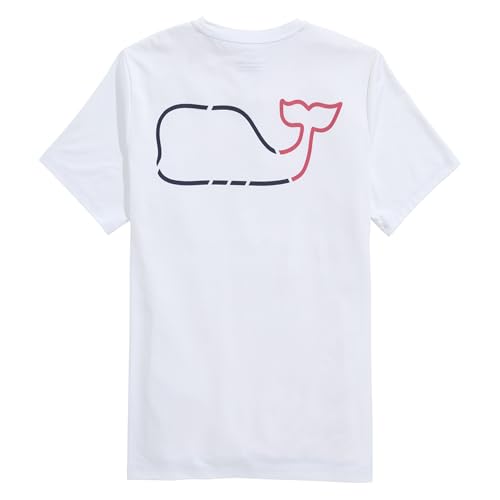 vineyard vines Men's On-The-go Whale Outline Short-Sleeve Harbor Performance Tee