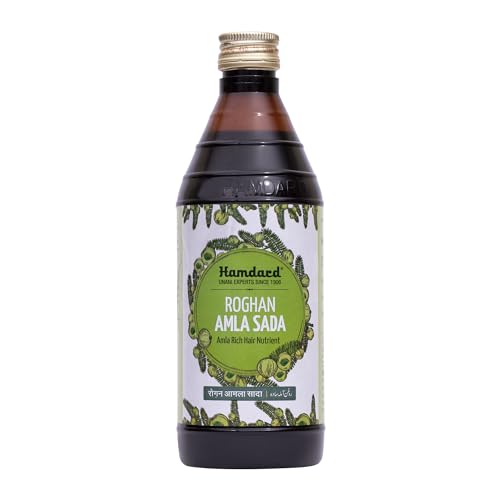 Image of Hamdard Roghan Amla Sada Pet | 500 ML | Maintain Healthy Hair | For Dandruff, Hair Fall and Premature Greying | Herbal Remedy | Pack Of 1