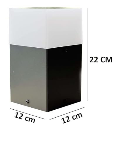 Image of Outdoor Piller Light for Home Decorative Exterior /Outdoor Light /Gate Light /Garden Lamp /Pillar Lamp /Gardner Lights, Grey (Pack of 4)