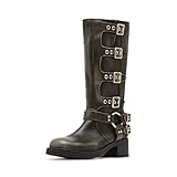 Steve Madden Women's Rocky Knee High Boot, Brown Distressed, 6