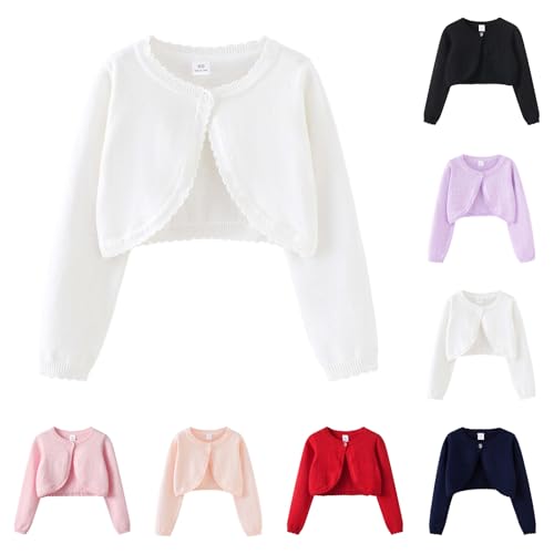 Generisch Bolero Mädchen Baumwolle Cardigan Elegant Süße...