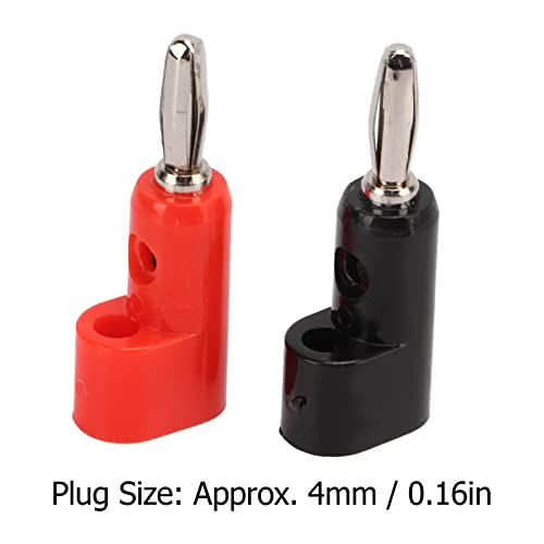 Conectores banana macho 4mm pack 10 piezas negro y rojo miniatura 2