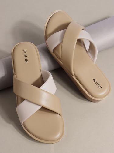 Image of Sukun 6802 Women's Wedge Heel Sandals Comfortable Cushioned Footbed Adjustable Anti-Slip Outsole Stylish & Elegant Design For Girls /Ladies