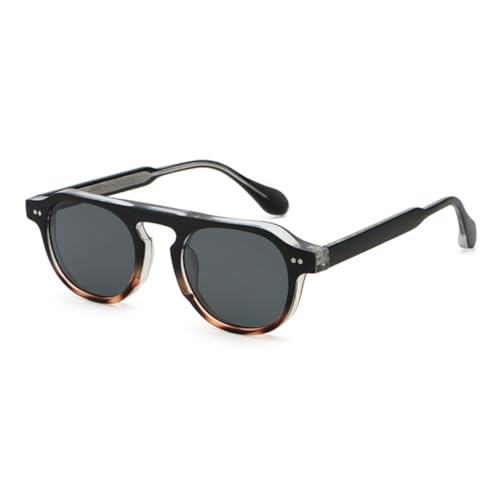 Lunettes de soleil rondes rétro femmes hommes acétate CP protection solaire UV400
