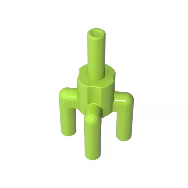2566 Ornaments Plant, Palm Tree Top, 4 Top Bars, 1 Bottom Bar 50 Pieces GDS-1217 Compatible with Lego Building Blocks Color:Lime