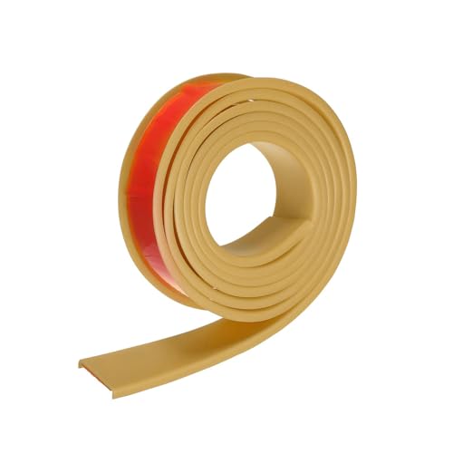 Image of uxcell U Shape Furniture Edge Banding, 2M Self Adhesive Flexible Edging Trim, 5x30mm TPE Edge Guards for Cabinets Furniture Repair Restoration, Beige